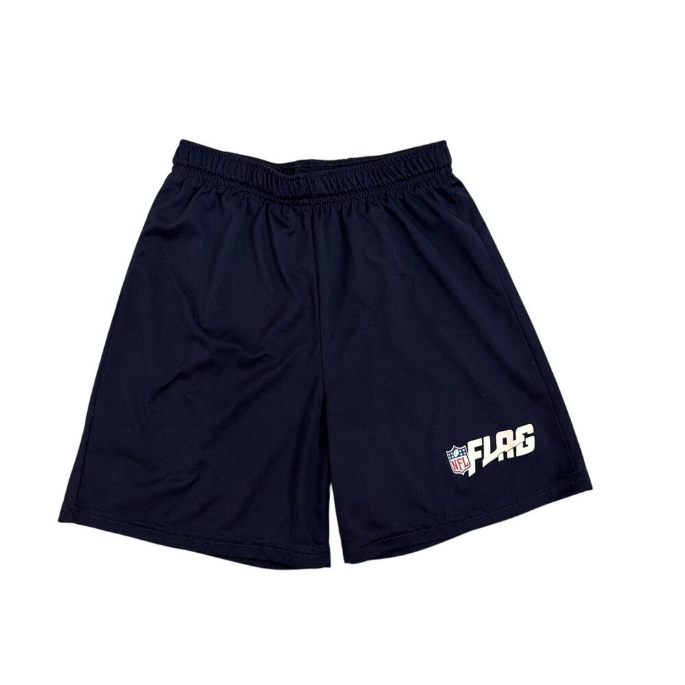 NFL Flag Athletic Drawstring Blue Pull On Dri-Fit Shorts Size Youth Small 8